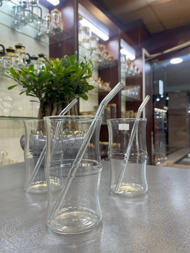 لیوان اسموتی پیرکس طرح بامبو (تک جعبه)