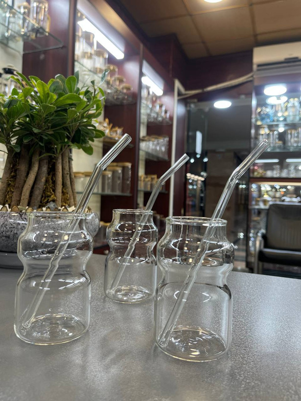 لیوان پیرکس اسموتی طرح دار(تک جعبه)