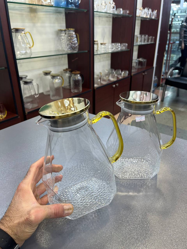 پارچ پیرکس دسته عسلی