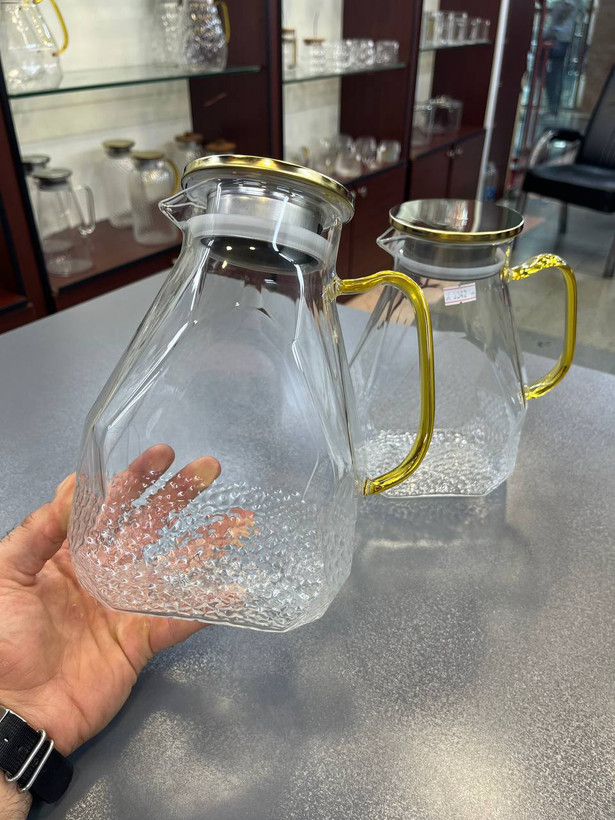 پارچ پیرکس دسته عسلی