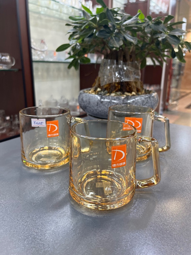 لیوان بلور دسته دار شامپاینی DELI(دست ۶ عددی)