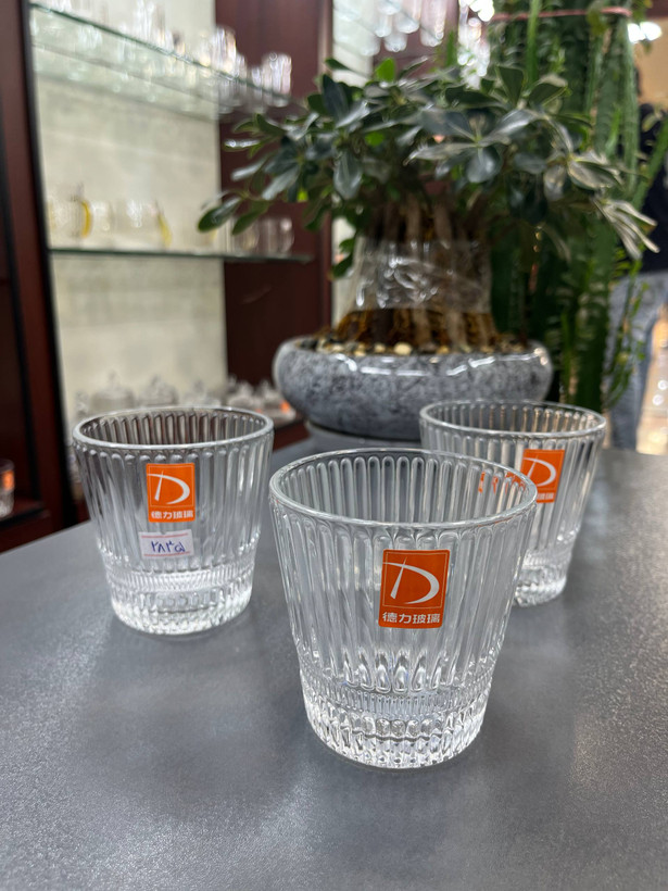 نیم لیوان بلور DELI راه راه (دست ۶ عددی)