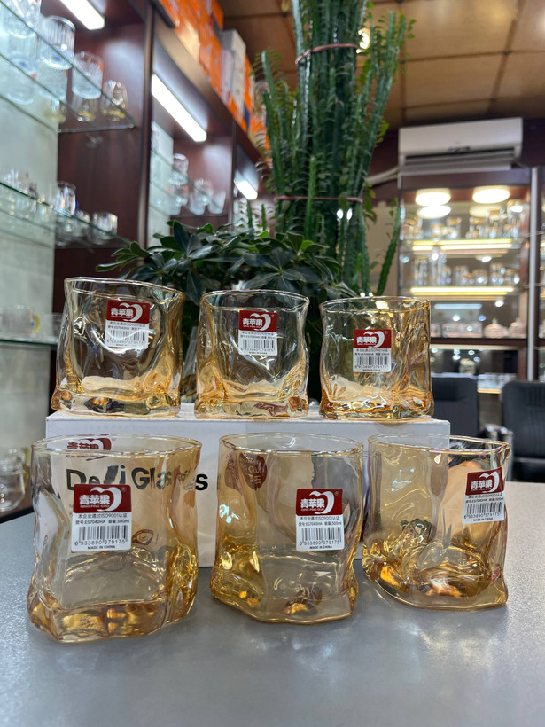 لیوان بلور دفرمه شامپاینی دلی DELI(دست ۶ عددی)