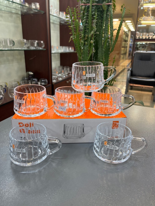 فنجان بلور دلی DELI شعله(دست ۶ عددی)