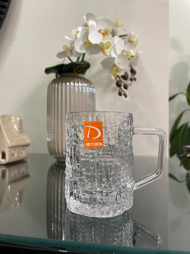 لیوان بلور دسته دار یخی DELI(دست ۶ عددی)