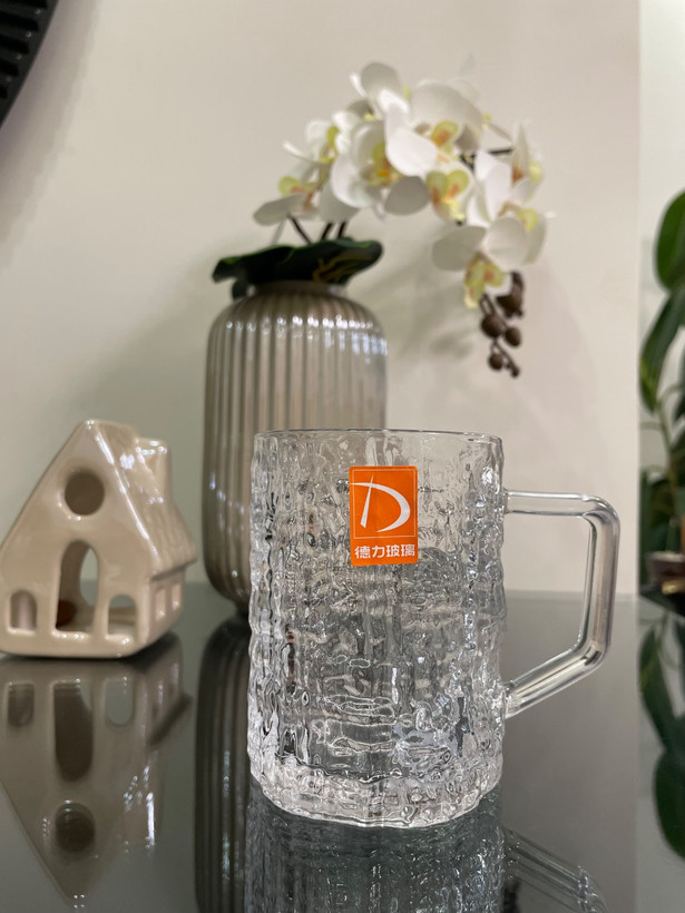لیوان بلور دسته دار یخی DELI(دست ۶ عددی)