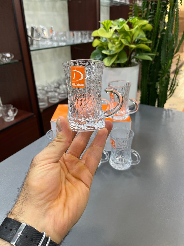 فنجان بلور کمر باریک دلی DELI(دست ۶ عددی)