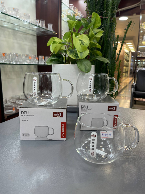 لیوان پیرکس ساده دلی DELI تک جعبه